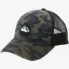 Quiksilver Hawaii Islands Camo Trucker Hat Thyme Clearance