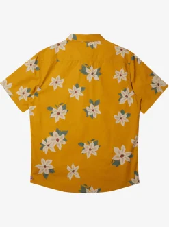 Quiksilver Hawaii Lei Day Woven Hawaiian Shirt Mustard Cheap