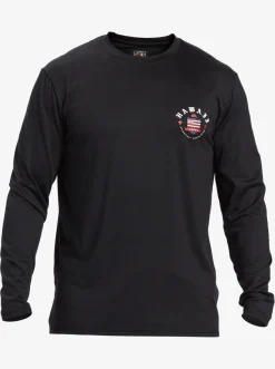 Quiksilver Hawaii Royalty Upf 50 Long Sleeve Surf Tee Black Cheap