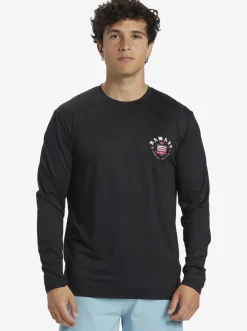 Quiksilver Hawaii Royalty Upf 50 Long Sleeve Surf Tee Black Cheap