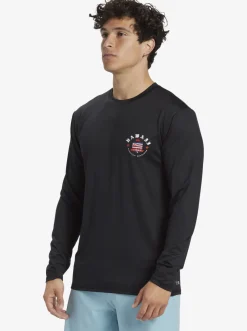 Quiksilver Hawaii Royalty Upf 50 Long Sleeve Surf Tee Black Cheap