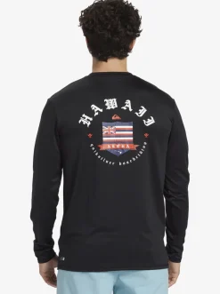 Quiksilver Hawaii Royalty Upf 50 Long Sleeve Surf Tee Black Cheap