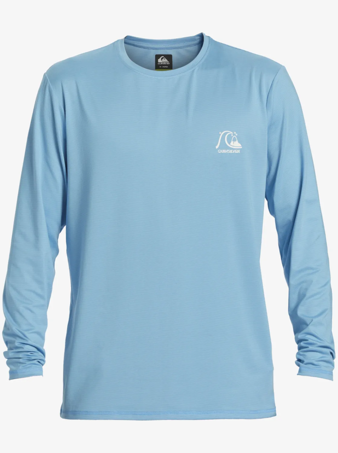 Quiksilver Heritage Heather Long Sleeve Upf 50 Surf Tee Azure Blue New