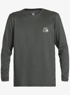 Quiksilver Heritage Heather Long Sleeve Upf 50 Surf Tee Iron Gate Clearance