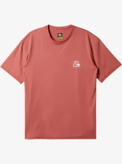 Quiksilver Heritage Heather Short Sleeve Upf 50 Surf T-Shirt Mineral Red Cheap