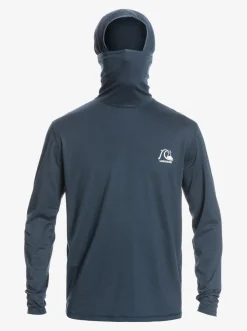 Quiksilver Heritage Upf 50 Long Sleeve Surf Tee Midnight Navy Heather Shop