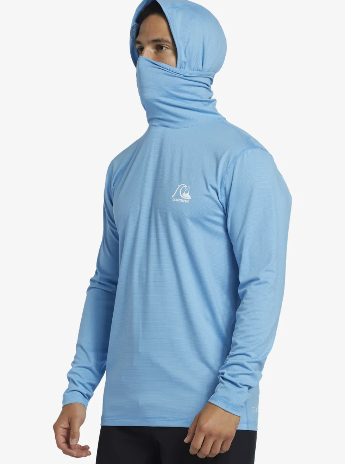 Quiksilver Heritage Upf 50 Long Sleeve Surf Tee Azure Blue Clearance