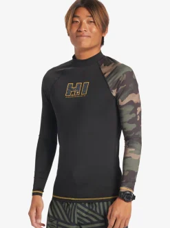 Quiksilver Hi Island Rush Long Sleeve Upf 50 Rashguard Black Fashion