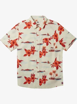 Quiksilver Hi Paradise Airways Short Sleeve Shirt Antique White Store