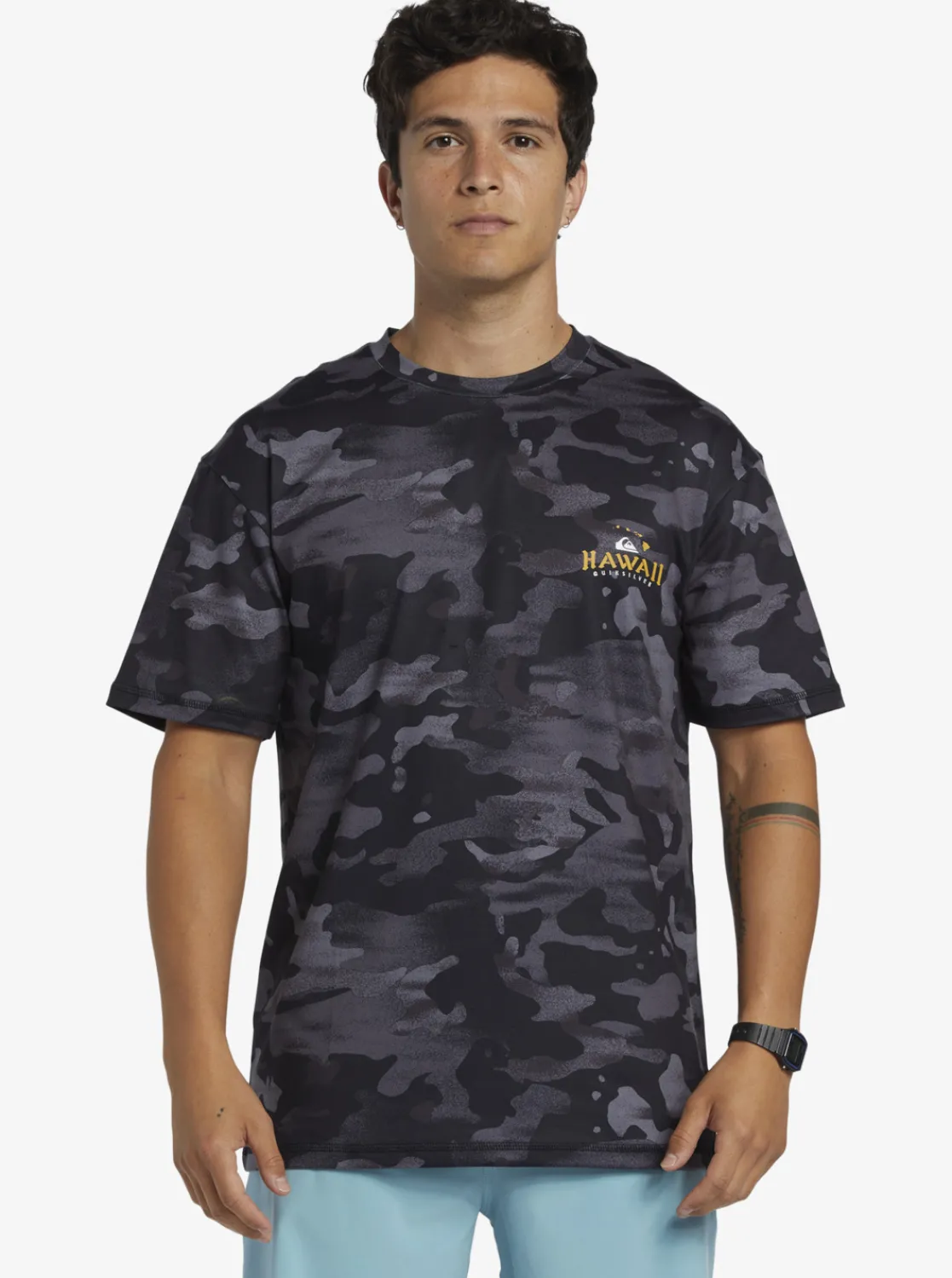 Quiksilver Hi Royalty Surf Short Sleeve Upf 50 Surf T-Shirt Hi Camo Black Best Sale