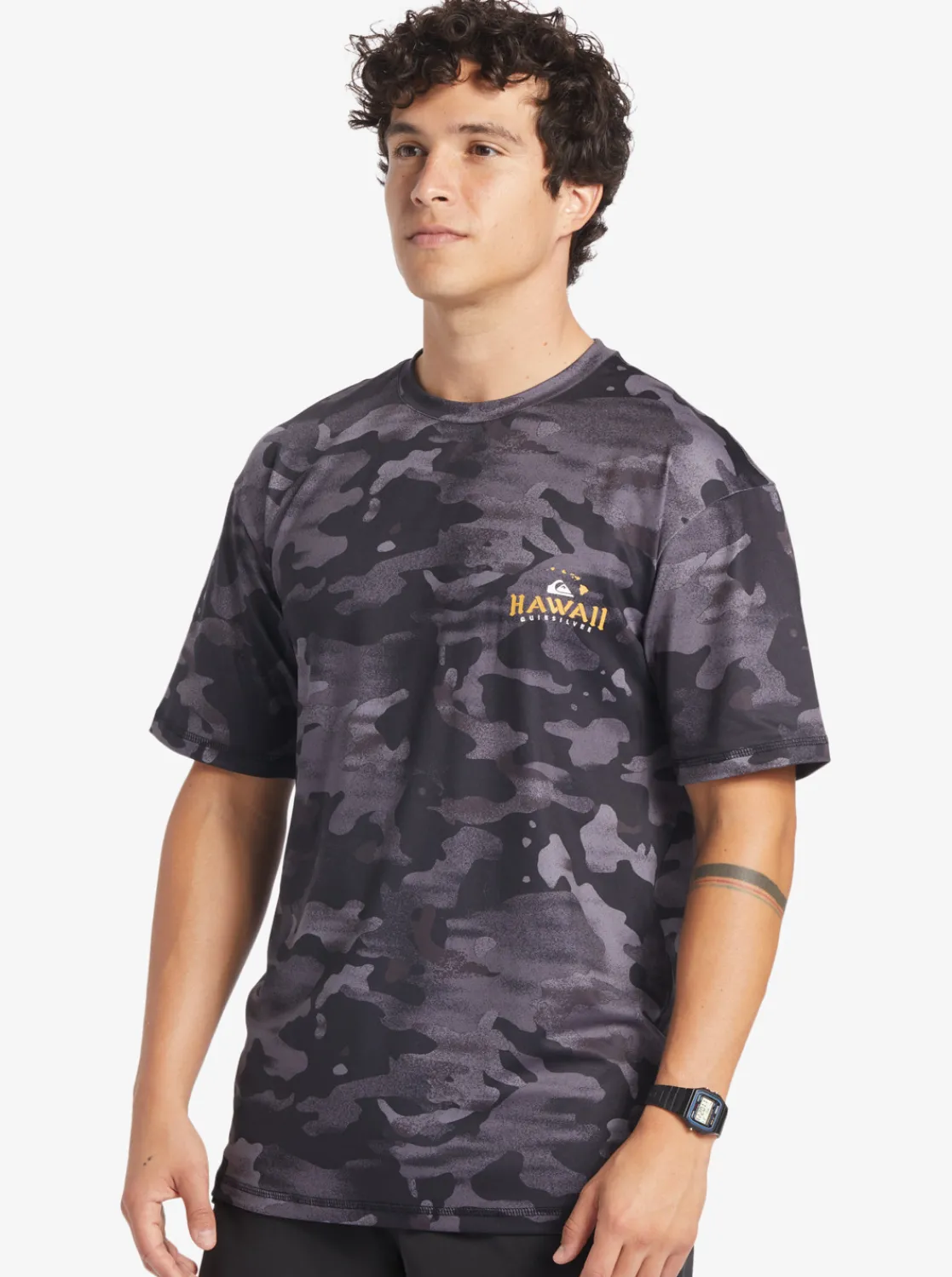 Quiksilver Hi Royalty Surf Short Sleeve Upf 50 Surf T-Shirt Hi Camo Black Best Sale