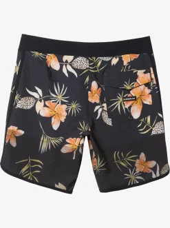Quiksilver Highline Scallop 19" Boardshorts Black Tropical Floral Ss Hot
