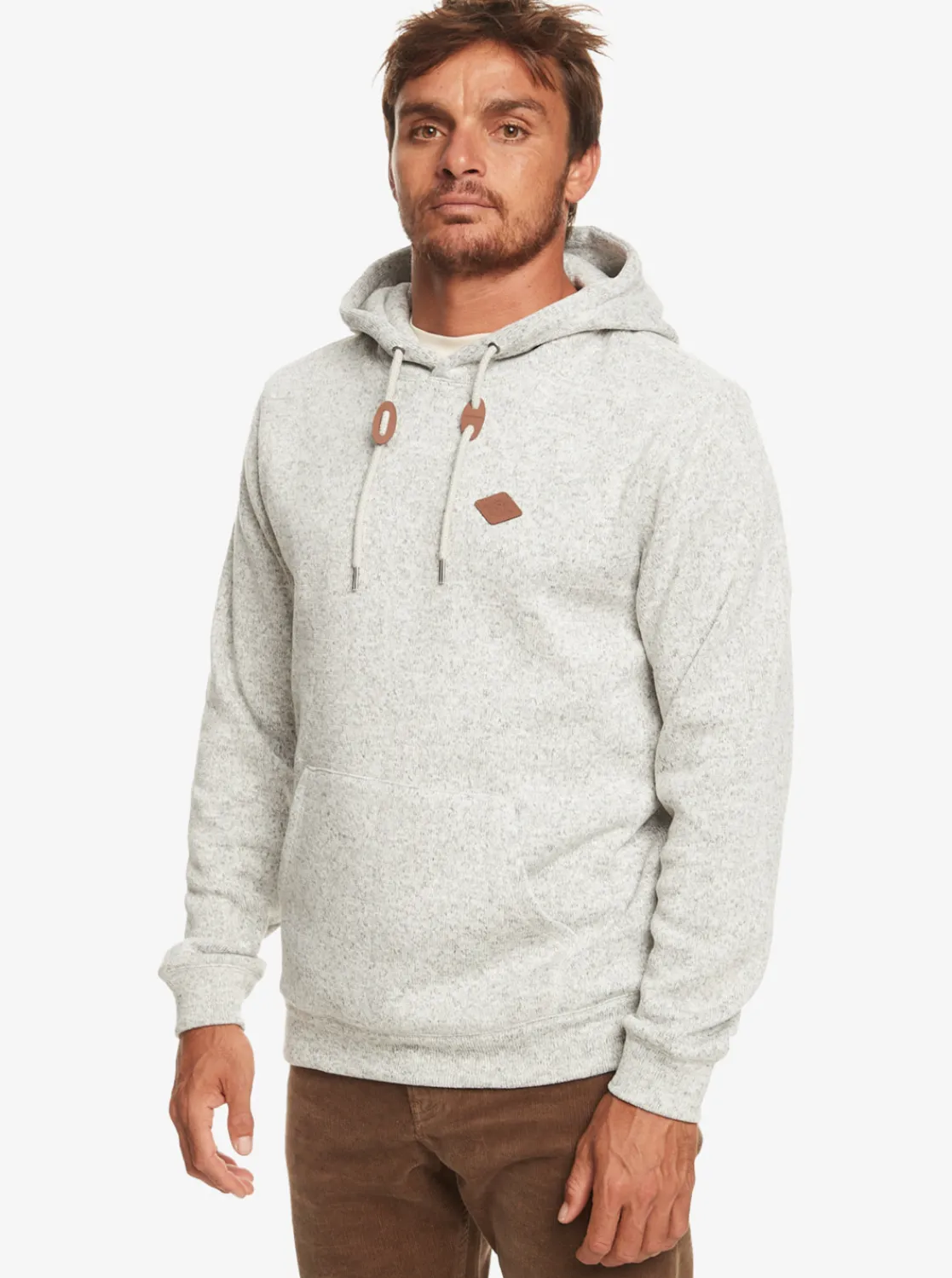 Quiksilver Keller Fleece Top Light Grey Heather Best