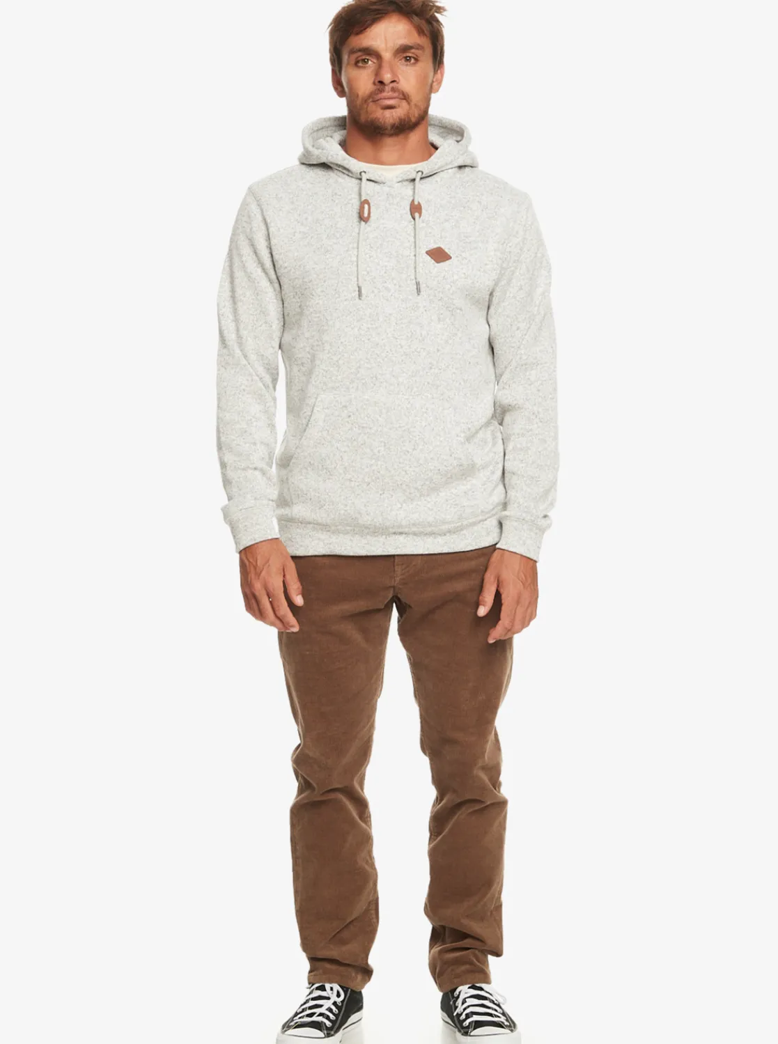 Quiksilver Keller Fleece Top Light Grey Heather Best