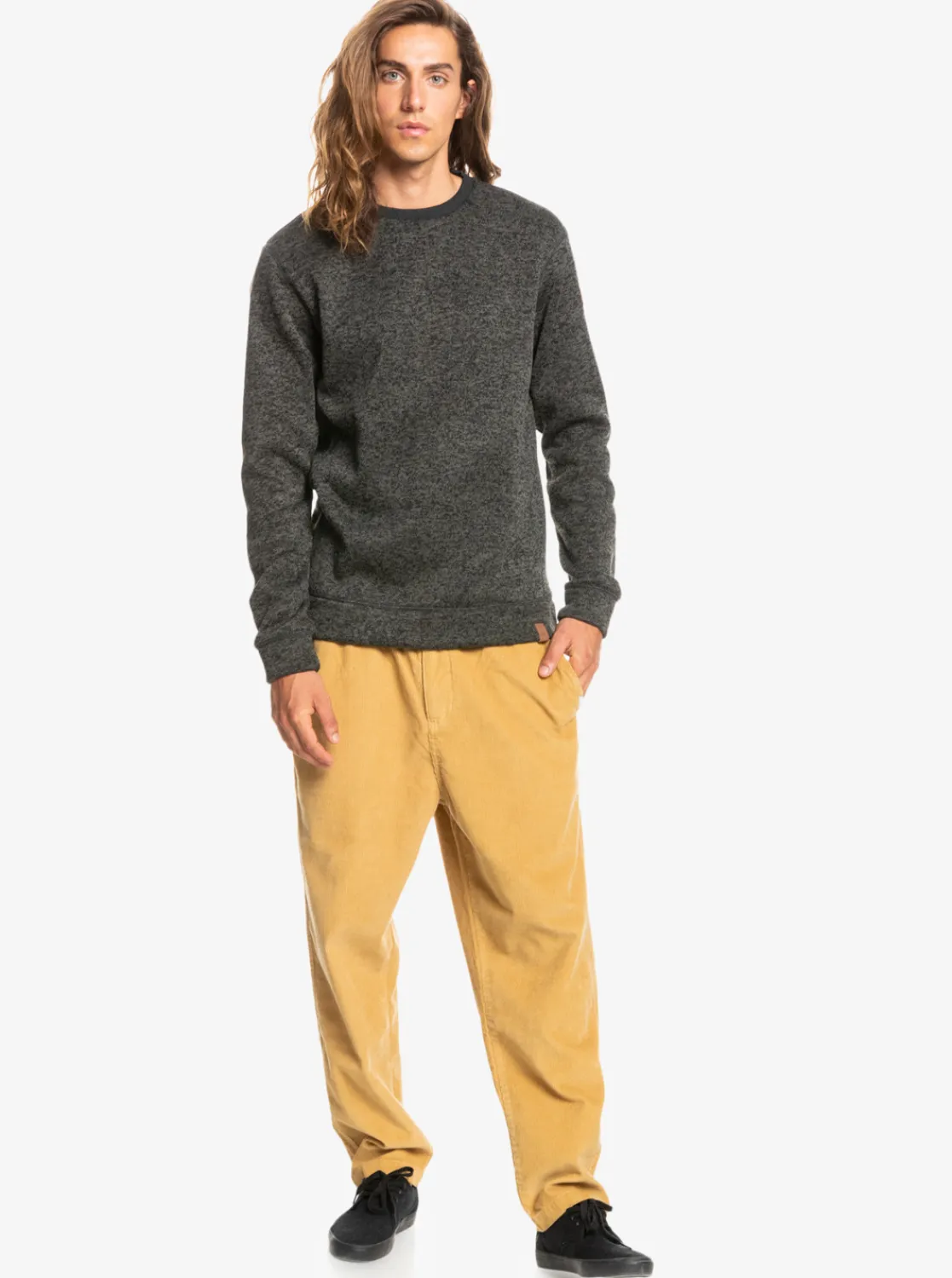 Quiksilver Keller Sweatshirt Dark Grey Heather Discount