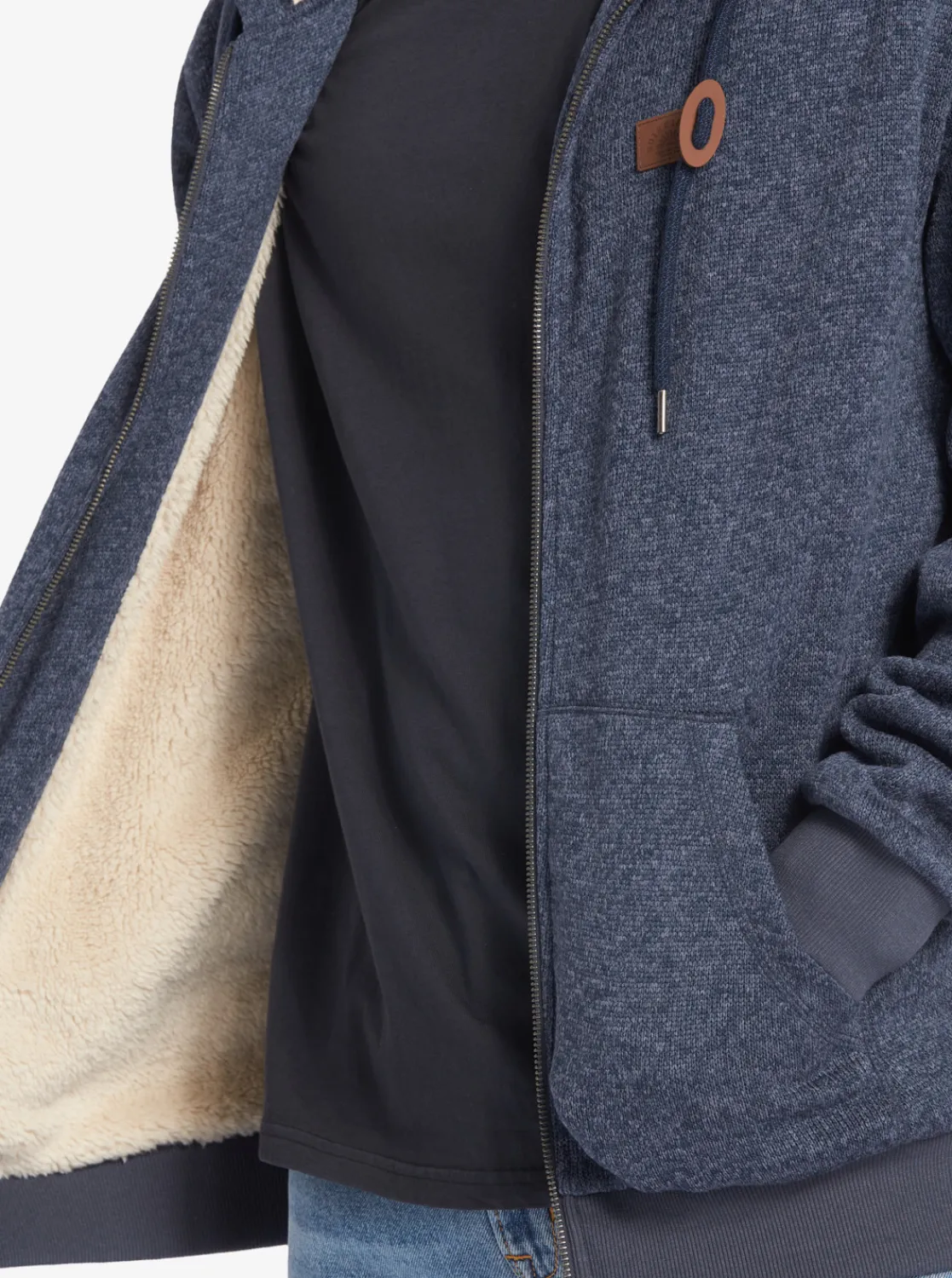 Quiksilver Keller Zip-Up Hoodie Navy Blazer Heather Best