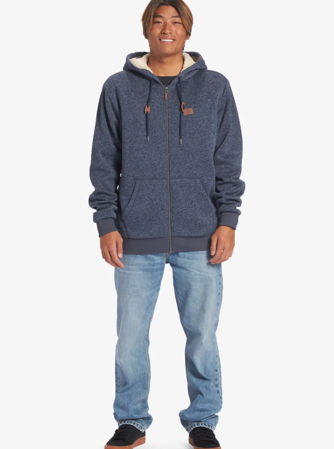 Quiksilver Keller Zip-Up Hoodie Navy Blazer Heather Best