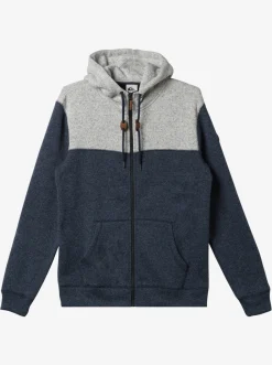 Quiksilver Keller Zip-Up Hoodie Navy Blazer Heather Flash Sale