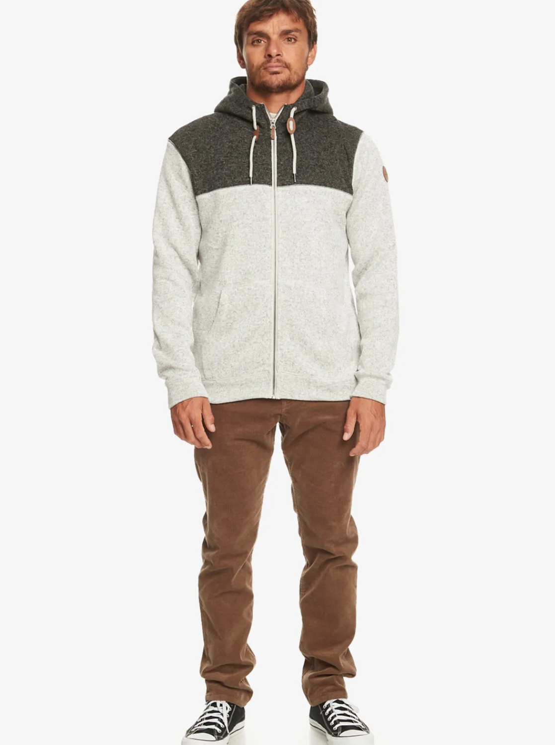 Quiksilver Keller Zip-Up Hoodie Light Grey Heather Discount