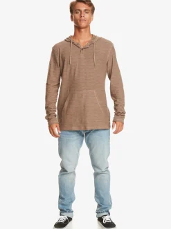 Quiksilver Kentin Long Sleeves Hooded T-Shirt Kentin Fossil Cheap