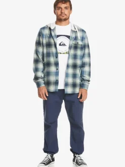 Quiksilver Kinloss Long Sleeve Hooded Shirt Iceberg Green Kinloss Sale