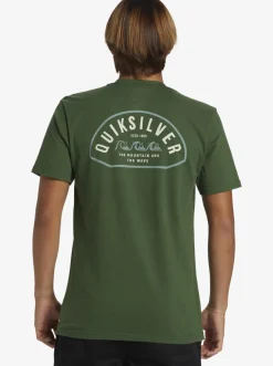 Quiksilver Logo Lockup T-Shirt Greener Pastures Flash Sale