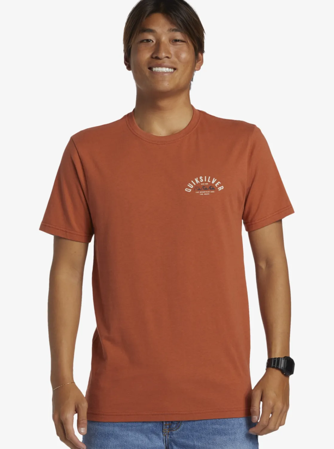 Quiksilver Logo Lockup T-Shirt Baked Clay Cheap