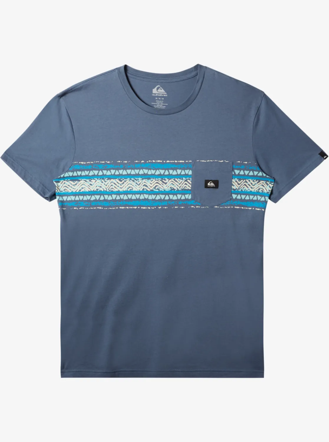 Quiksilver Mesa Stripe Pocket T-Shirt Bering Sea Hot