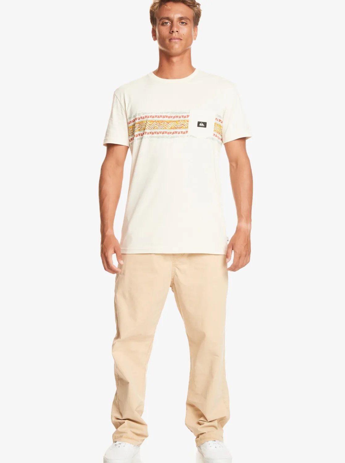 Quiksilver Mesa Stripe Pocket T-Shirt Birch Cheap