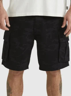 Quiksilver Mikey Cargo Shorts Tarmac Mongrel Camo Fashion