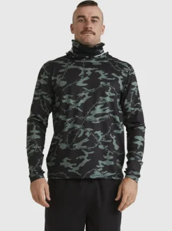 Quiksilver Mikey Hooded Long Sleeve Upf 50 Surf T-Shirt Black Store