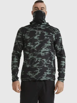 Quiksilver Mikey Hooded Long Sleeve Upf 50 Surf T-Shirt Black Store