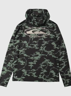 Quiksilver Mikey Hooded Long Sleeve Upf 50 Surf T-Shirt Black Store