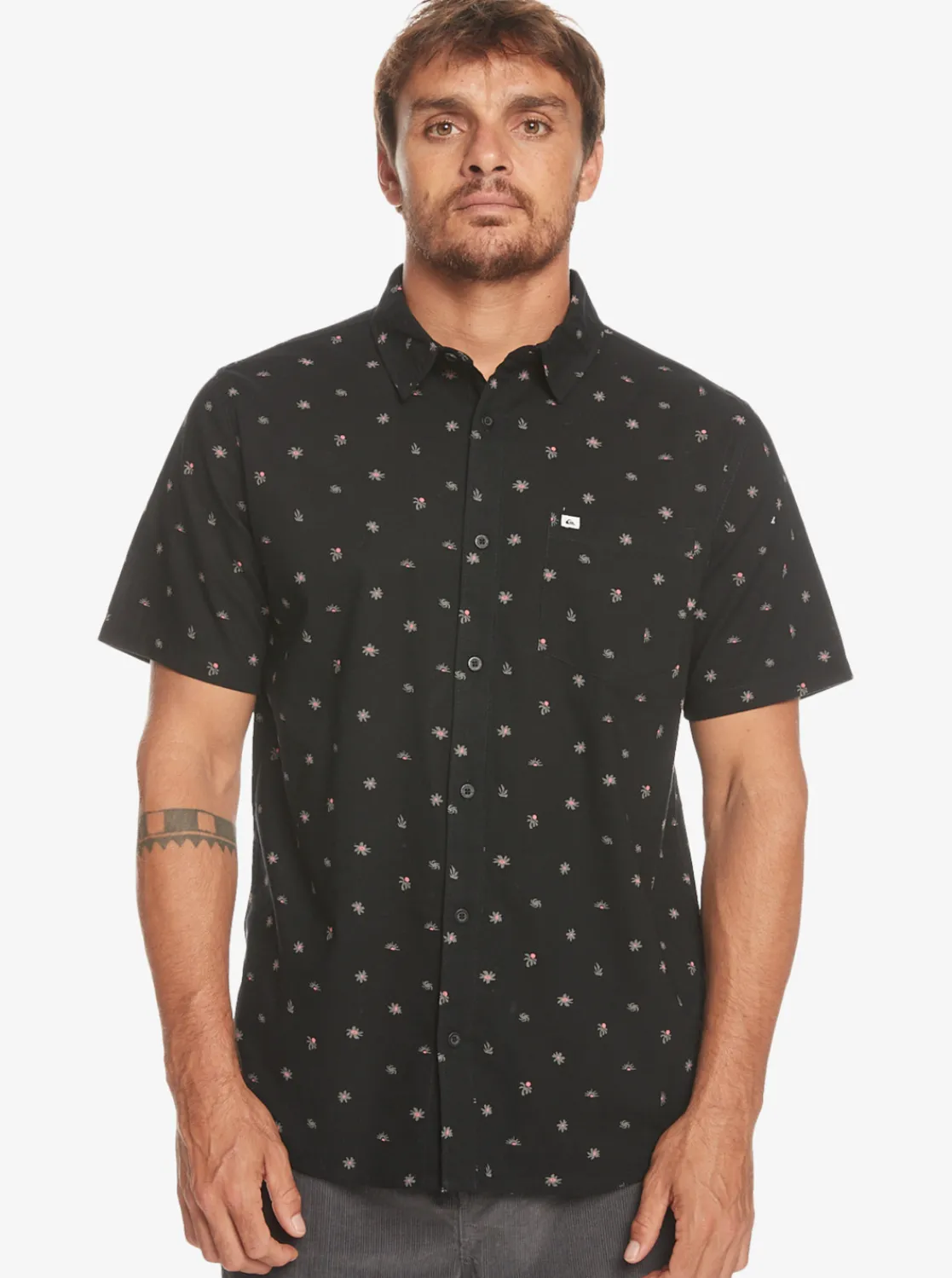 Quiksilver Minimo Short Sleeve Shirt Black Minimo Cheap