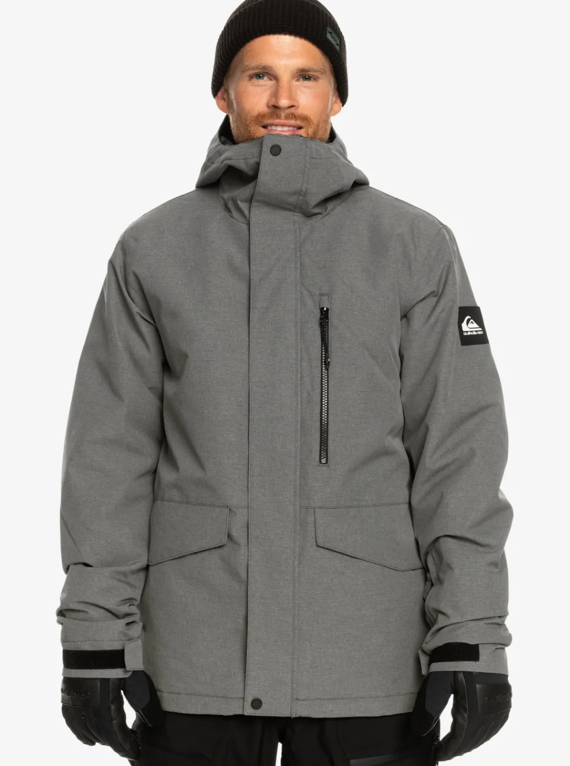 Quiksilver Mission Solid Insulated Snow Jacket Heather Grey Store