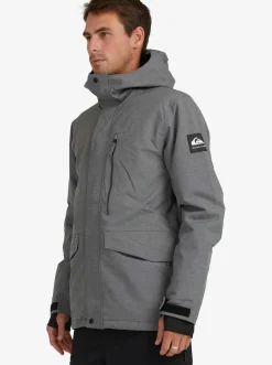 Quiksilver Mission Solid Insulated Snow Jacket Heather Grey Store