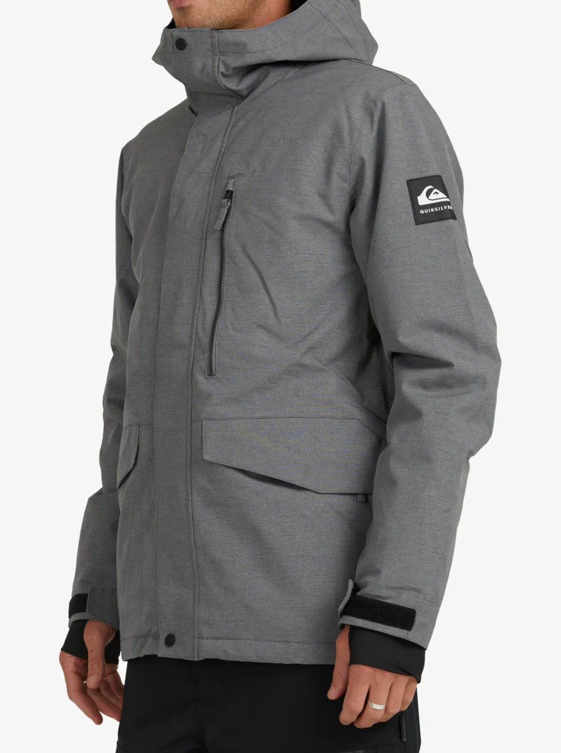 Quiksilver Mission Solid Insulated Snow Jacket Heather Grey Store