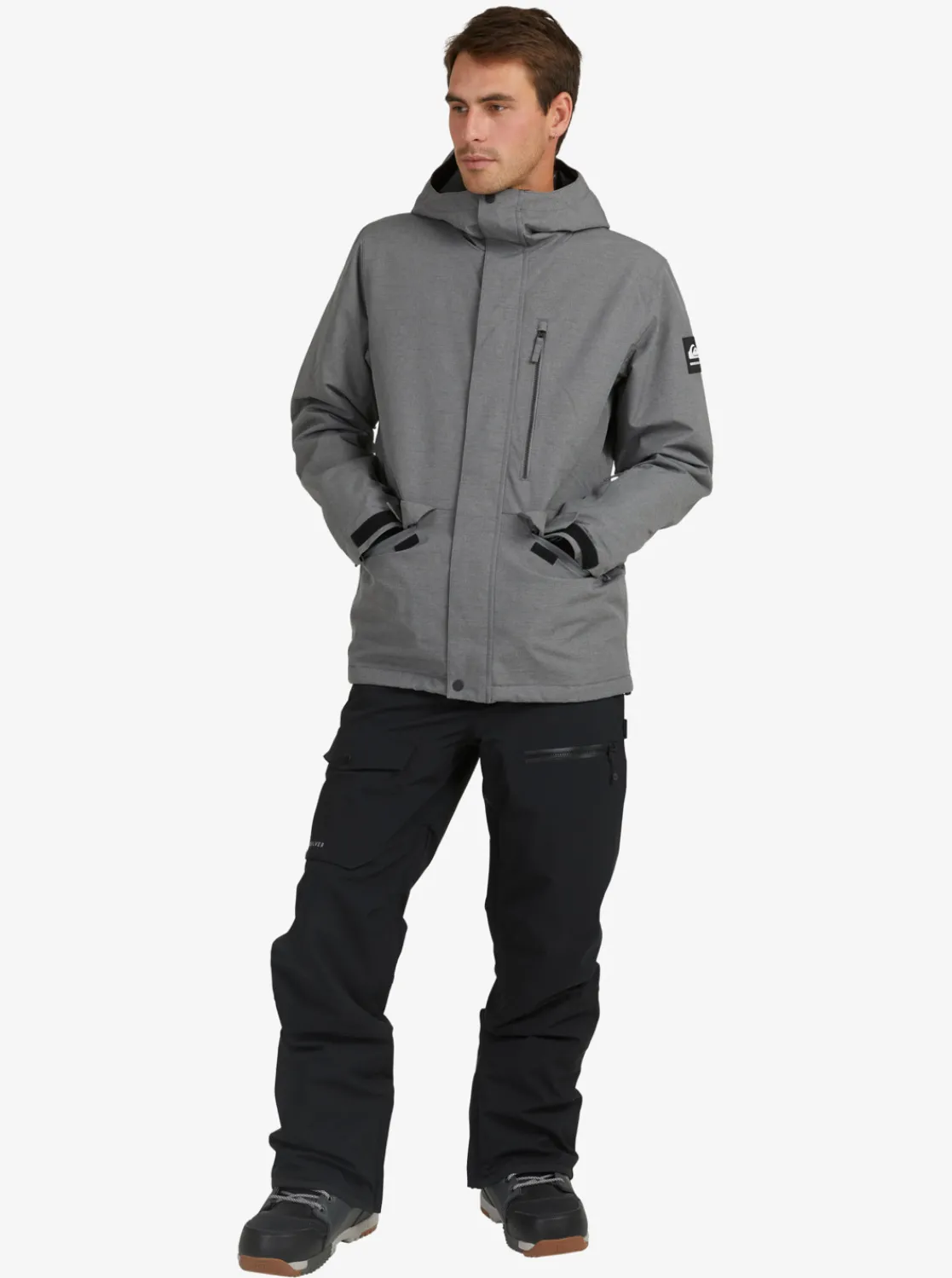 Quiksilver Mission Solid Insulated Snow Jacket Heather Grey Store