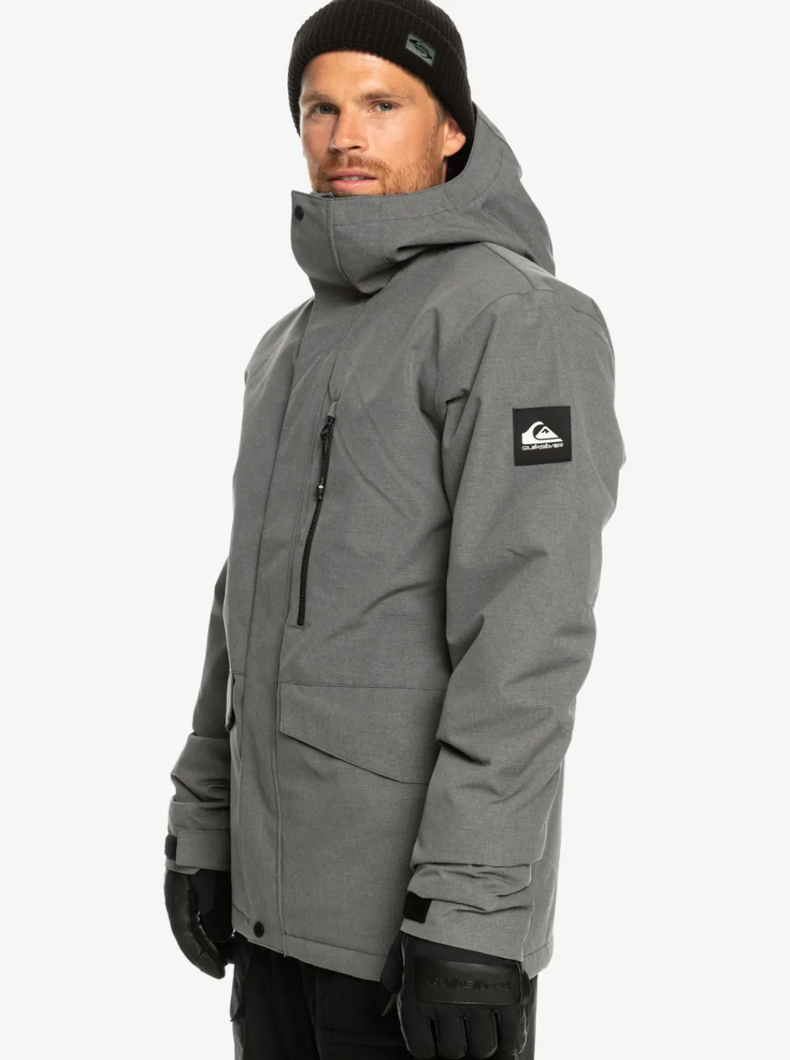Quiksilver Mission Solid Insulated Snow Jacket Heather Grey Store