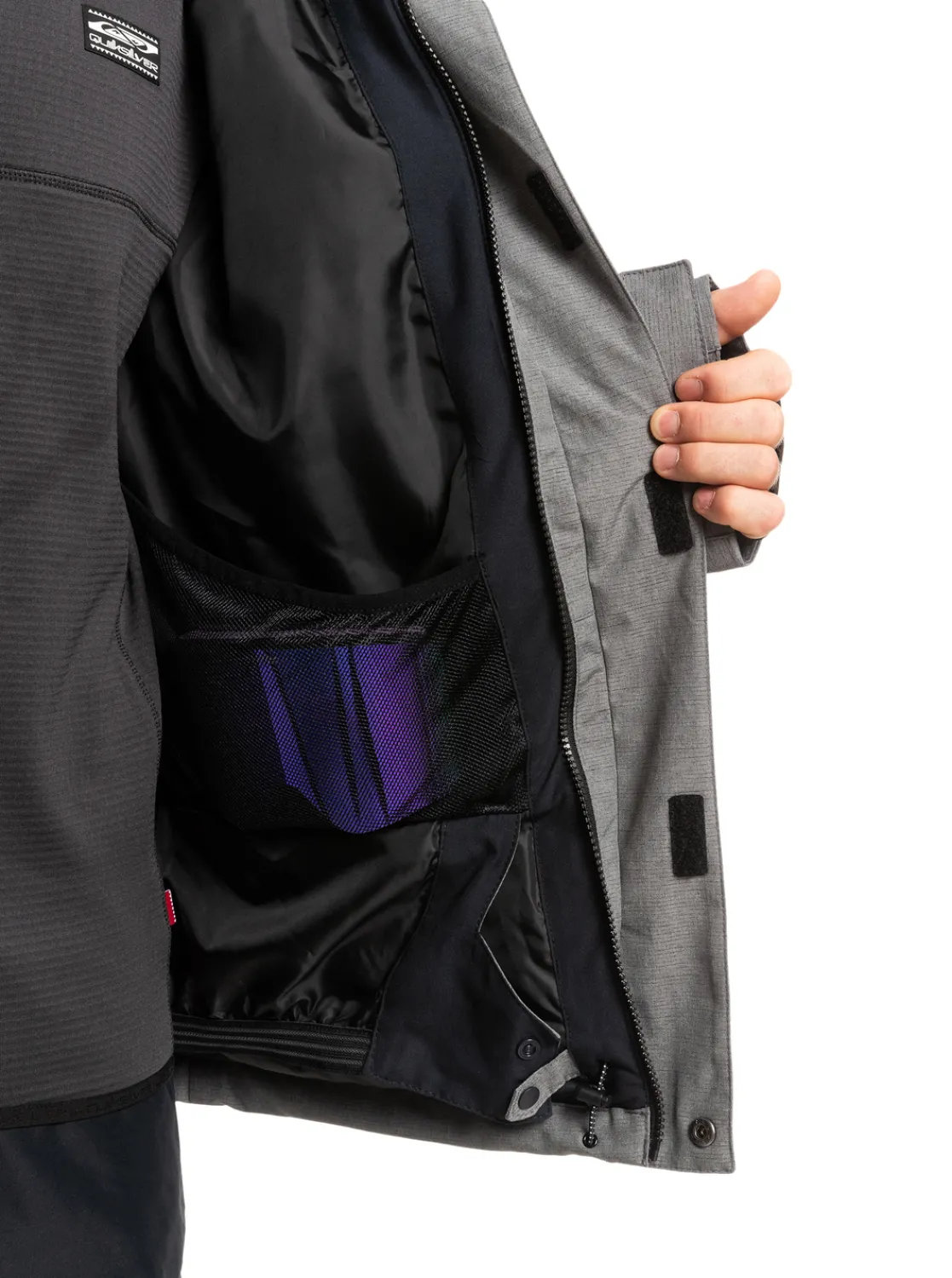 Quiksilver Mission Solid Insulated Snow Jacket Heather Grey Store