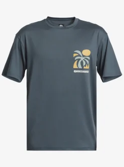 Quiksilver Mix Session Upf 50 Short Sleeve Surf Tee Dark Slate New