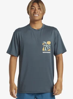 Quiksilver Mix Session Upf 50 Short Sleeve Surf Tee Dark Slate New