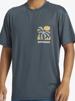 Quiksilver Mix Session Upf 50 Short Sleeve Surf Tee Dark Slate New