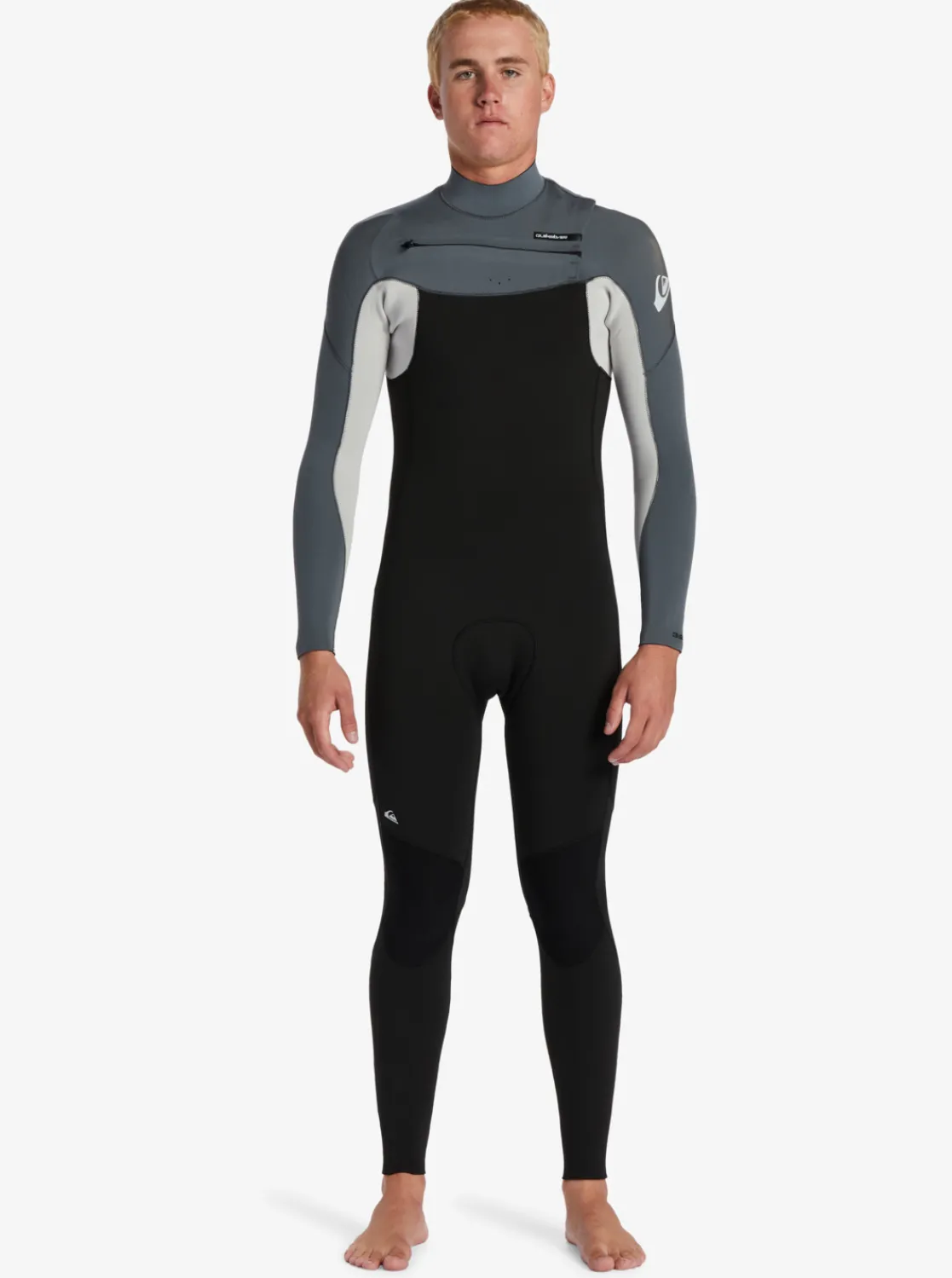 Quiksilver 3/2Mm Everyday Sessions Chest Zip Wetsuit Black/ Ash Flash Sale