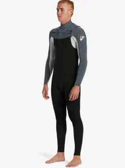 Quiksilver 3/2Mm Everyday Sessions Chest Zip Wetsuit Black/ Ash Flash Sale