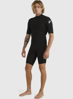Quiksilver 2/2Mm Everyday Sessions Short Sleeve Back Zip Springsuit Black Online