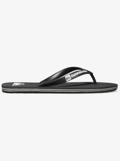 Quiksilver Molokai Flip-Flops Black/Black/White Cheap