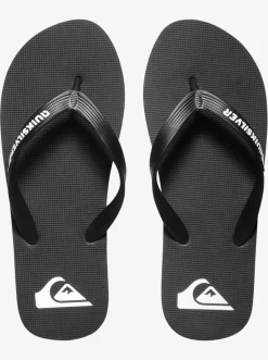 Quiksilver Molokai Flip-Flops Black/Black/White Cheap