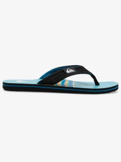 Quiksilver Molokai Layback Sandals For Men Black/Blue/Black New