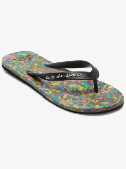 Quiksilver Molokai Recycled Flip-Flops Black/Blue/Black Best Sale